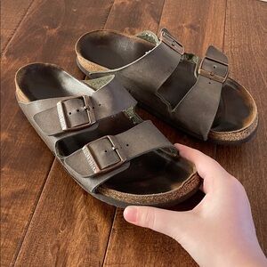 Birkenstock Brown Leather Sandals Size EU 38